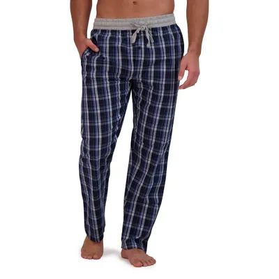 Hanes Premium Mens 2pk Woven Sleep Pajama Pants with Knit Waistband