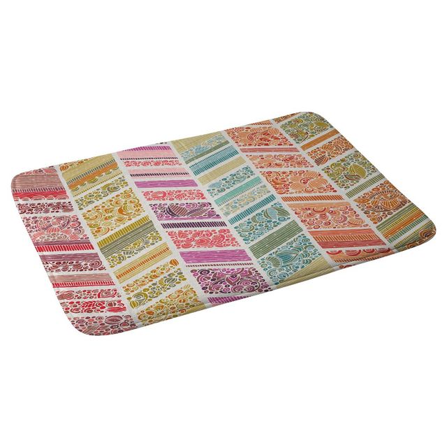 Geometric Bath Rug - Deny Designs: Zig Zag Pattern, Machine Washable, Non-Slip Polyester Mat 19x210