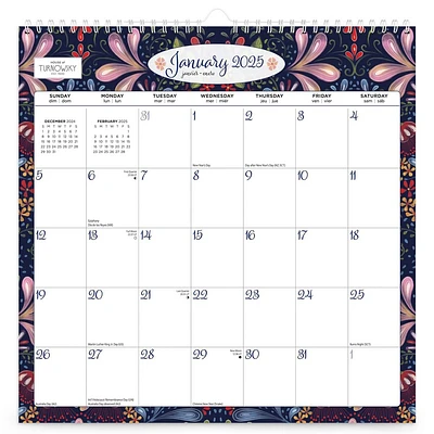 BrownTrout 2025 Wall Calendar 12x12 Turnowsky House: Wire-Bound Art & Design for Office & School Supplies