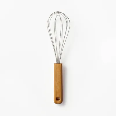 9 Stainless Steel Whisk with Wood Handle Brown - Figmint