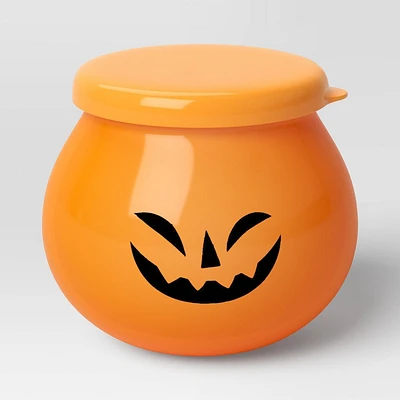 18 fl oz Halloween Pumpkin Snack Food Storage Cup with Lid  - Hyde and EEK! Boutique