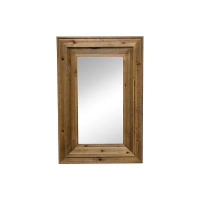 SAGEBROOK HOME 24x36 Wood Frame Wall Mirror Brown