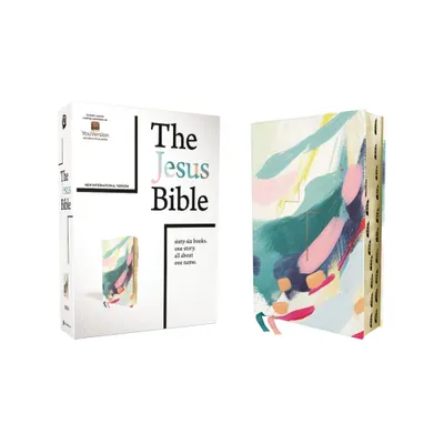 The Jesus Bible Artist Edition, Niv, Leathersoft, Multi-Color/Teal, Thumb Indexed, Comfort Print - by Zondervan (Leather Bound)