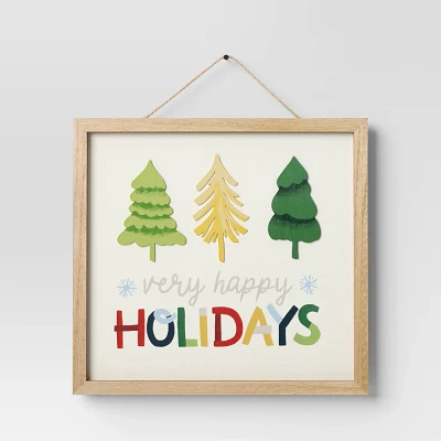 11.25x12 Very Happy Holidays Christmas Wall Dcor - Wondershop