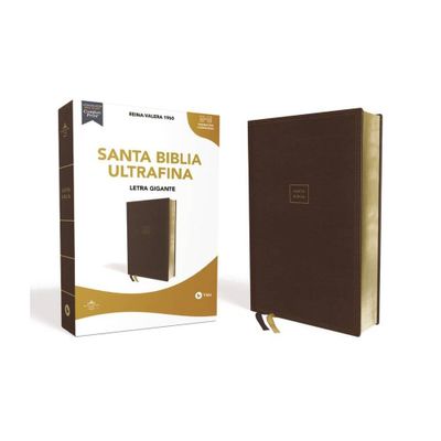 Rvr60, Santa Biblia, Ultrafina, Letra Gigante, Leathersoft, Caf, Palabras de Jess En Rojo, Comfort Print - Large Print (Leather Bound)