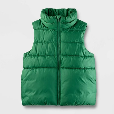 Kids Solid Jade Spell Puffer Vest