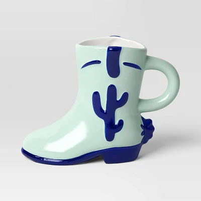 11.4oz Earthenware Figural Cowboy Boot Mug - Room Essentials