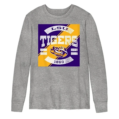 NCAA SU Tigers Boys ong Sleeve Gray T-Shirt