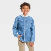 Boys Long Sleeve Hooded Shacket