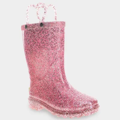 Western Chief Toddler Girls Abby Shimmer Glitter Rain Boots