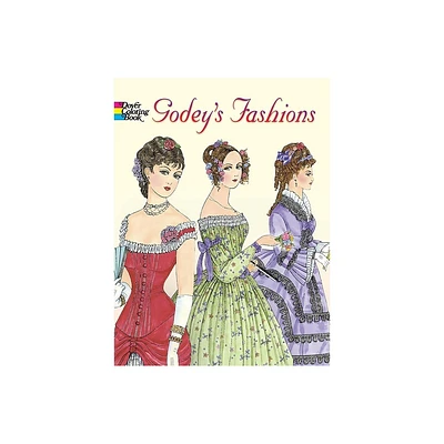 Godeys Fashions Coloring Book - (Dover Fashion Coloring Book) by Ming-Ju Sun (Paperback)