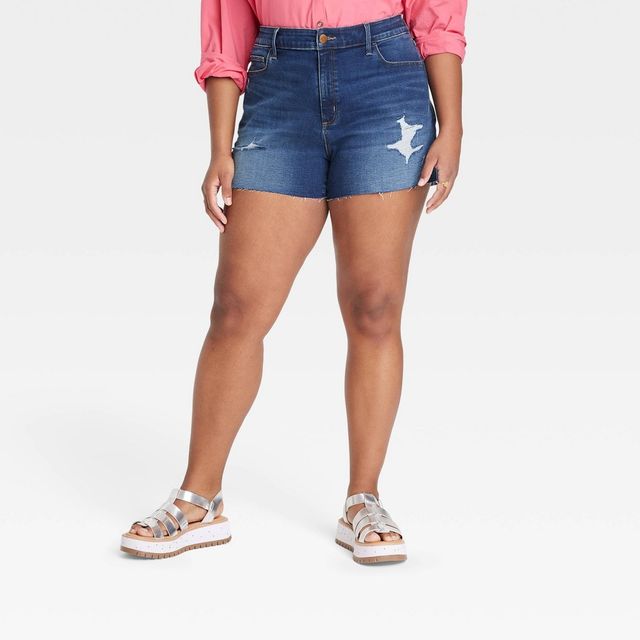 Universal Thread Womens High-Rise Curvy Midi Jean Shorts | Connecticut Post  Mall