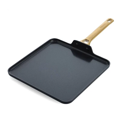 GreenPan Reserve 11 Hard Anodized Healthy Ceramic Nonstick Square Griddle Black