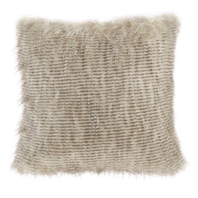 20x20 Oversize Adelaide Faux Fur Square Throw Pillow Natural - Madison Park