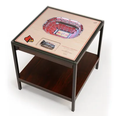 NCAA Louisville Cardinals 25-Layer StadiumViews Lighted End Table