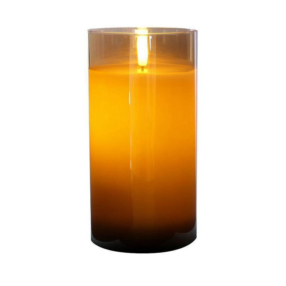 LumiPur 7 Design Glass Flameless Wax LED Candle Gold