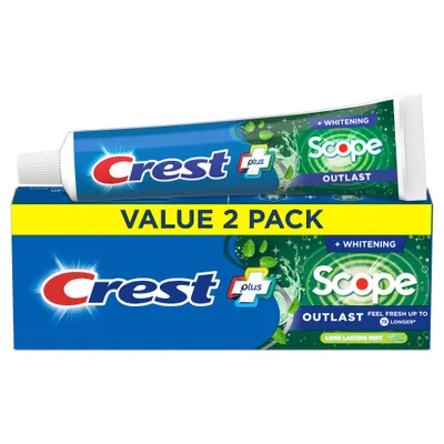 Crest + Scope Outlast Complete Whitening Toothpaste, Mint