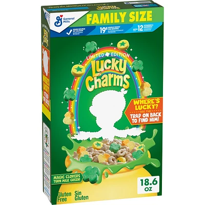 Lucky Charms Saint Patricks Day Family Size Cereal - 18.6 oz