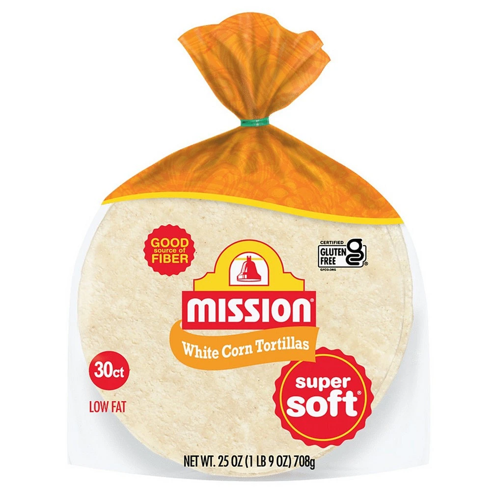 Mission gluten Free White Corn Tortillas - 25oz/30ct