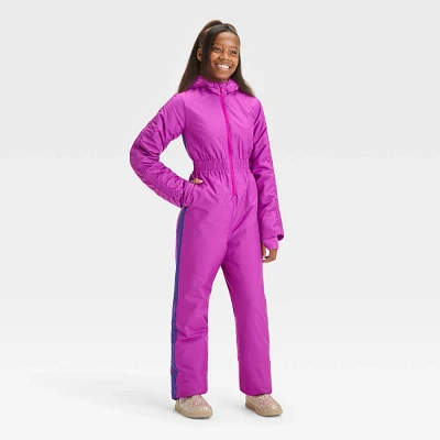 Girls Solid Snow Suit - All In Motion Purple M