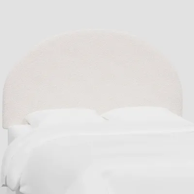 Twin Adaline Headboard in White Boucle - Threshold: Pine Frame, Textured Fabric, Comfy Support