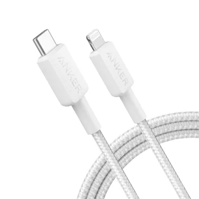 Anker 6 Braided Lightning to USB-C Fast Charging Cable - White