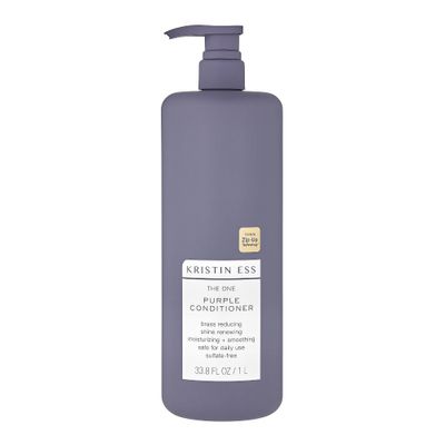 Kristin Ess One Purple Conditioner Toning for Blonde Hair, Neutralizes Brass and Sulfate Free - 33.8 fl oz