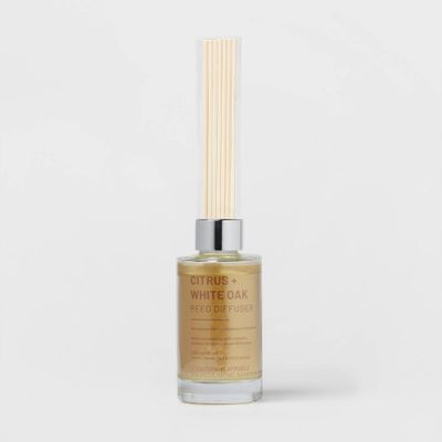 100ml Glass Reed Diffuser Citrus & White Oak Yellow - Threshold: Aromatherapy Scent Sticks, Room Freshener