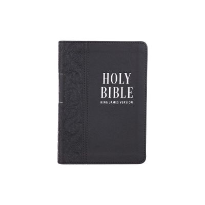 KJV Compact Large Print LL Black - (Leather Bound)