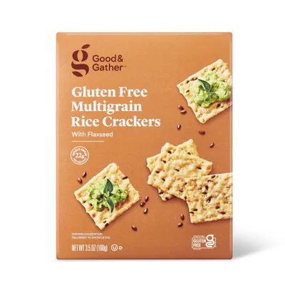 Gluten Free Multi-grain with Flax Rice Crackers - 3.5oz - Good & Gather