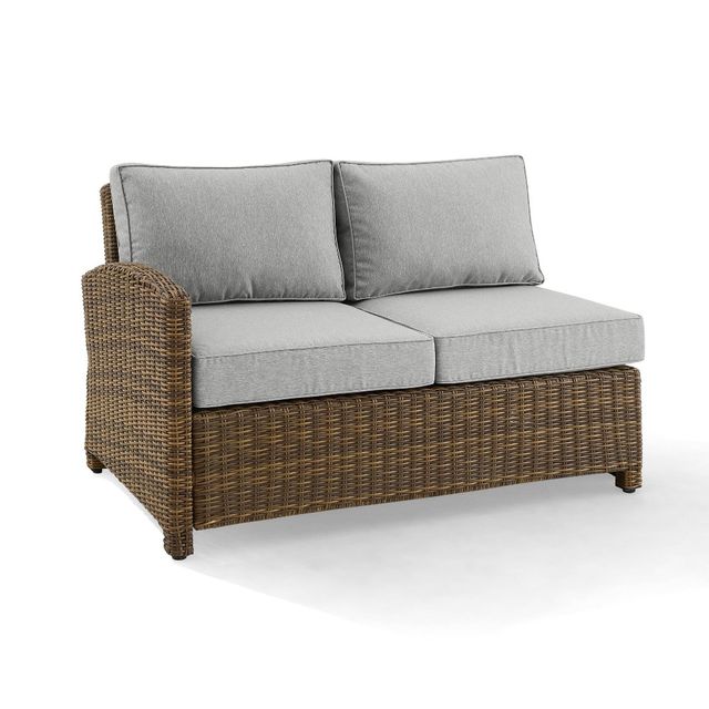 Bradenton Outdoor Wicker Sectional Left Side Loveseat -  - Crosley