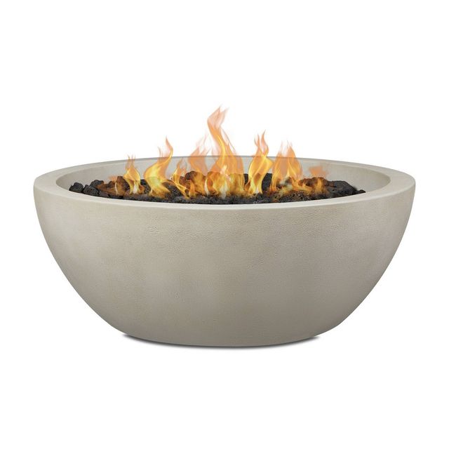 Caro Large Natural Gas Fire Bowl Fog - Jensen.Co.: Handmade, No Assembly, Weather-Resistant