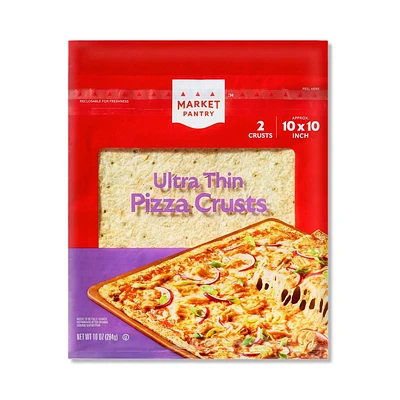 Ultra Thin Pizza Crusts - 10oz/2ct - Market Pantry