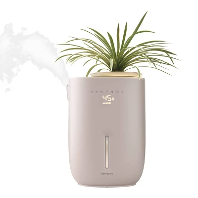 HoMedics Top-Fill Easy to Clean Warm/Cool Mist Ultrasonic Humidifier with Small Planter and Aromatherapy