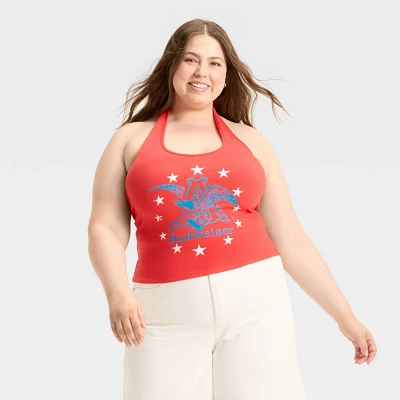 Womens Budweiser Halter Graphic Tank Top