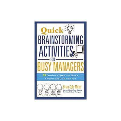 Quick Brainstorming Activities for Busy Managers - by Brian Miller (Paperback)