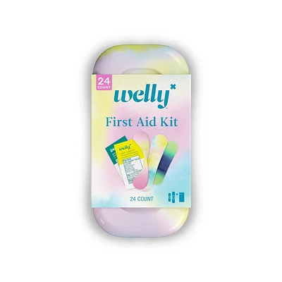 Welly Kids Quick Fix First Aid Bandage Travel Kit - Colorwash - 24ct