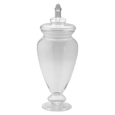 Diamond Star Glass Apothecary Jar with Lid Clear (17.5x6.5): Elegant Storage Container for Display