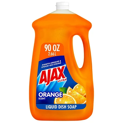 Ajax Orange Ultra Triple Action Dishwashing Liquid Dish Soap