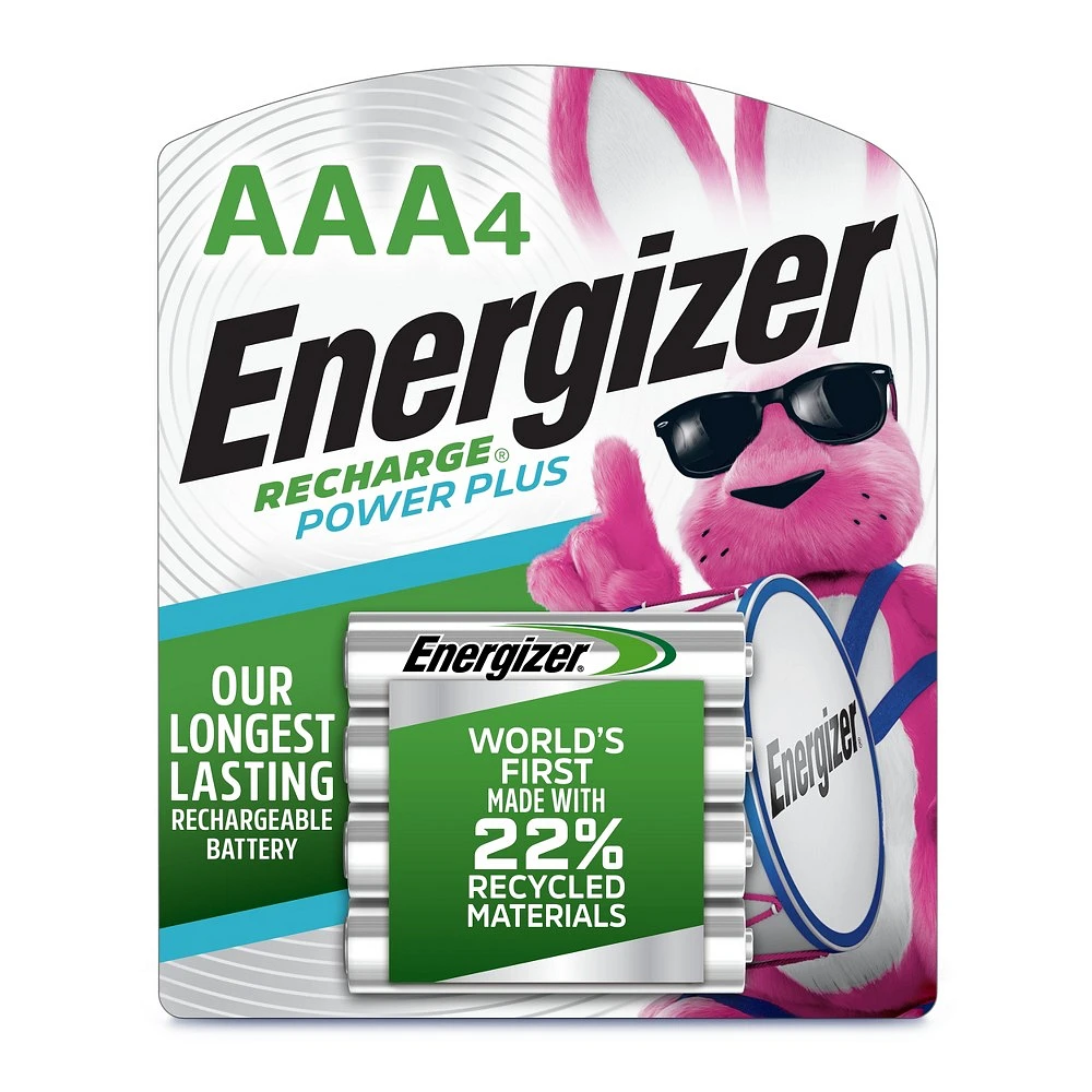 Energizer 4pk Rechargeable Power Plus AAA Batteries