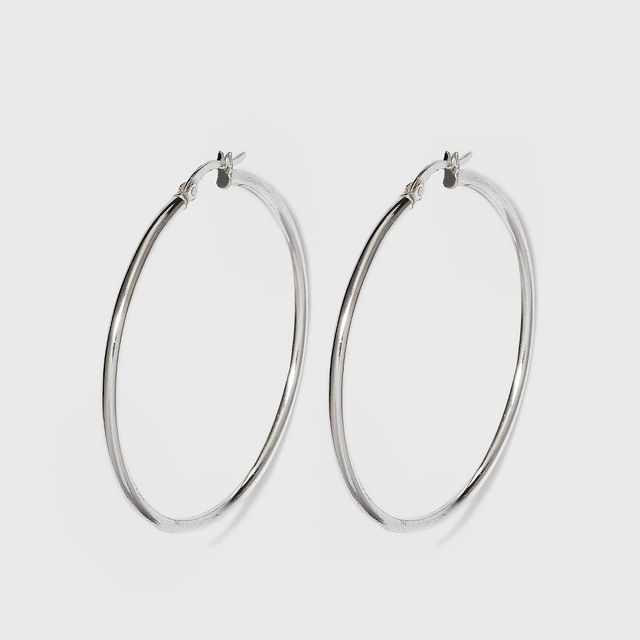 Sterling Silver Hoop Earring - Silver