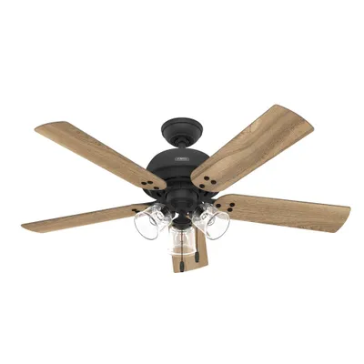 52 Shady Grove Ceiling Fan with Light Kit, Pull Chain, WhisperWind Motor - Hunter Fan