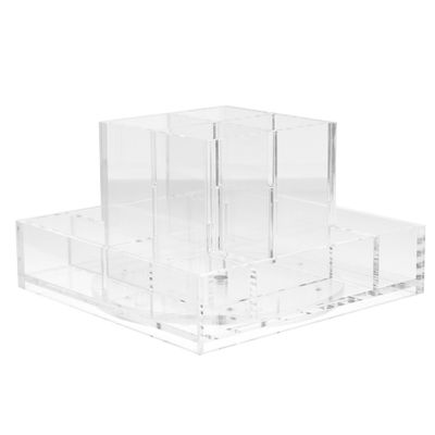 russell+hazel Acrylic Carousel Desk Organizer Clear