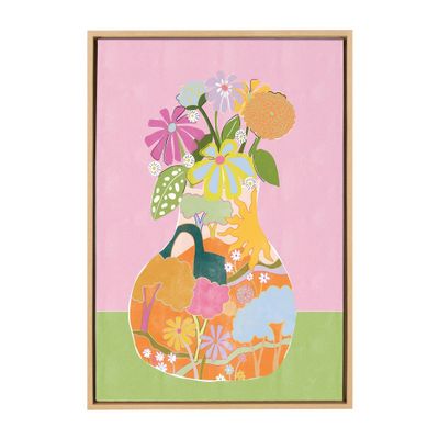 23 x 33 Sylvie Miracle Vase by Alja Horvat Framed Wall Canvas Natural - Kate & Laurel All Things Decor