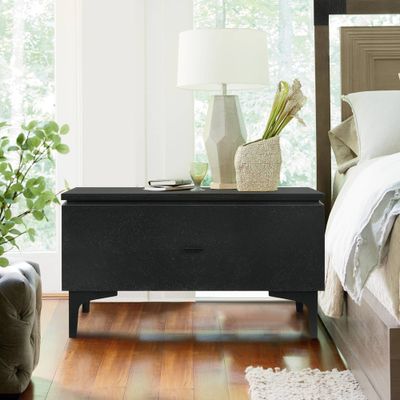 Legend 1 Drawer Nightstand Black - Armen Living