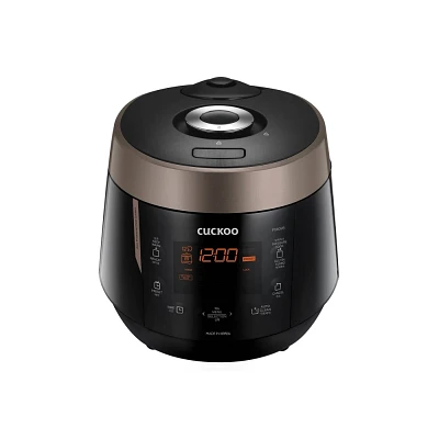 CUCKOO 6-Cup Heating Pressure Rice Cooker and Warmer Bronze/Black: 12 Settings, Automatic Keep Warm, Dishwasher-Safe Parts