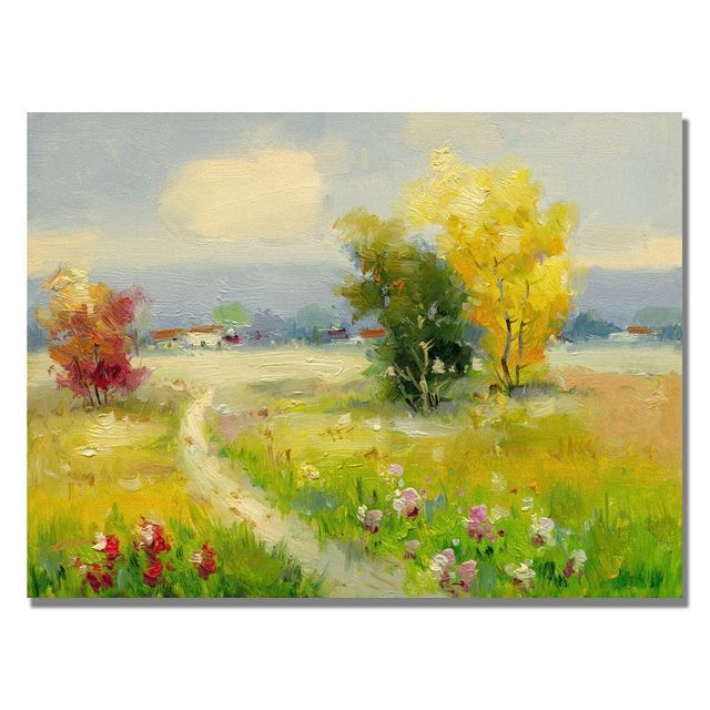 Trademark Fine Art 35 x 47 A New Day II by Rio: Gallery-Wrapped Canvas, Digital Landscape Art, Modern Decor Style