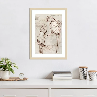 Amanti Art Sketched Birds by Eli Jones Wood Framed Wall Art Print