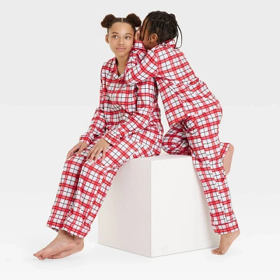 Kids Plaid Holiday Matching Family Pajama Set