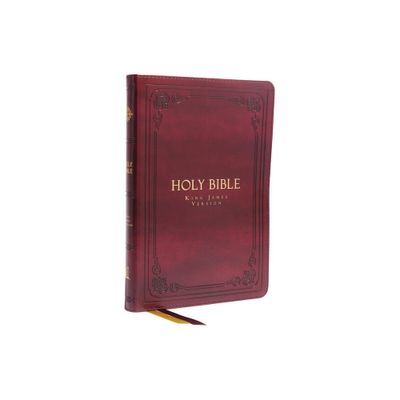 KJV Holy Bible: Large Print Thinline, Burgundy Leathersoft, Red Letter, Comfort Print: King James Version - by Thomas Nelson (Leather Bound)